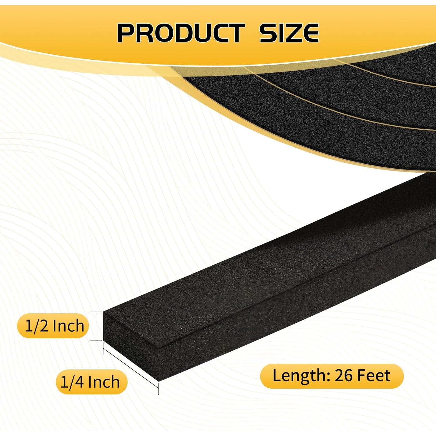 Burlete para Puerta Bonison 8m Espuma EVA Aislante Negro