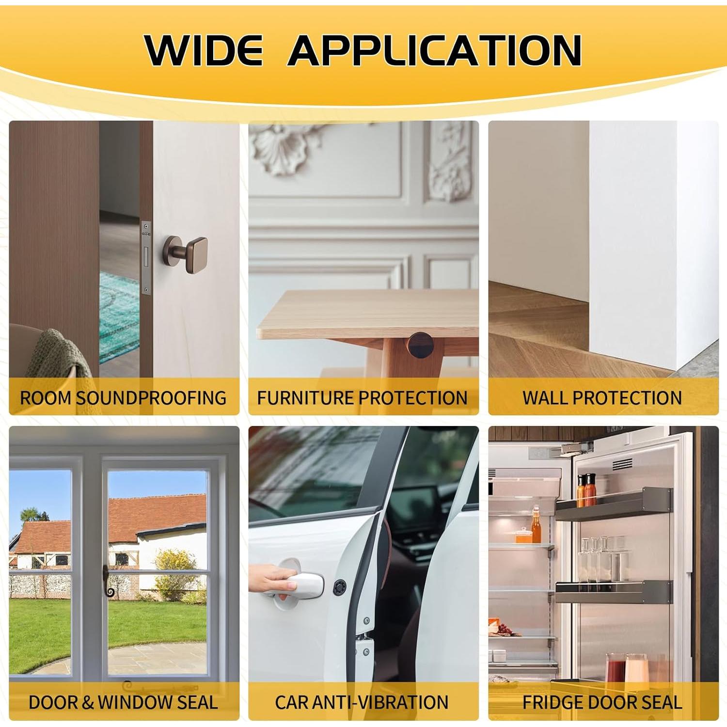 Burlete para Puerta Bonison 8m Espuma EVA Aislante Negro