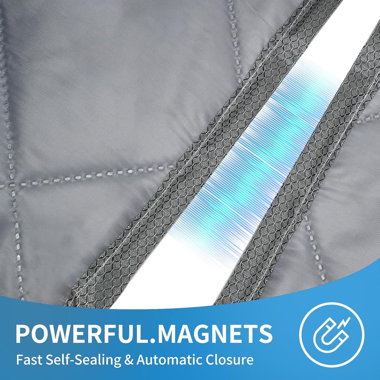 Cortina Magnética Aislante Térmica Iduontis 81x208 cm Negra