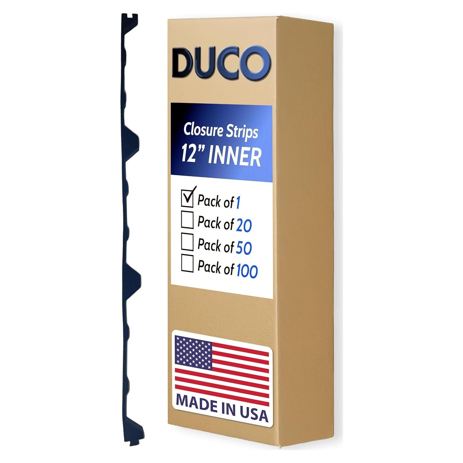 Tiras de Cierre de Espuma Duco R Panel 0.91m Aislamiento Negro