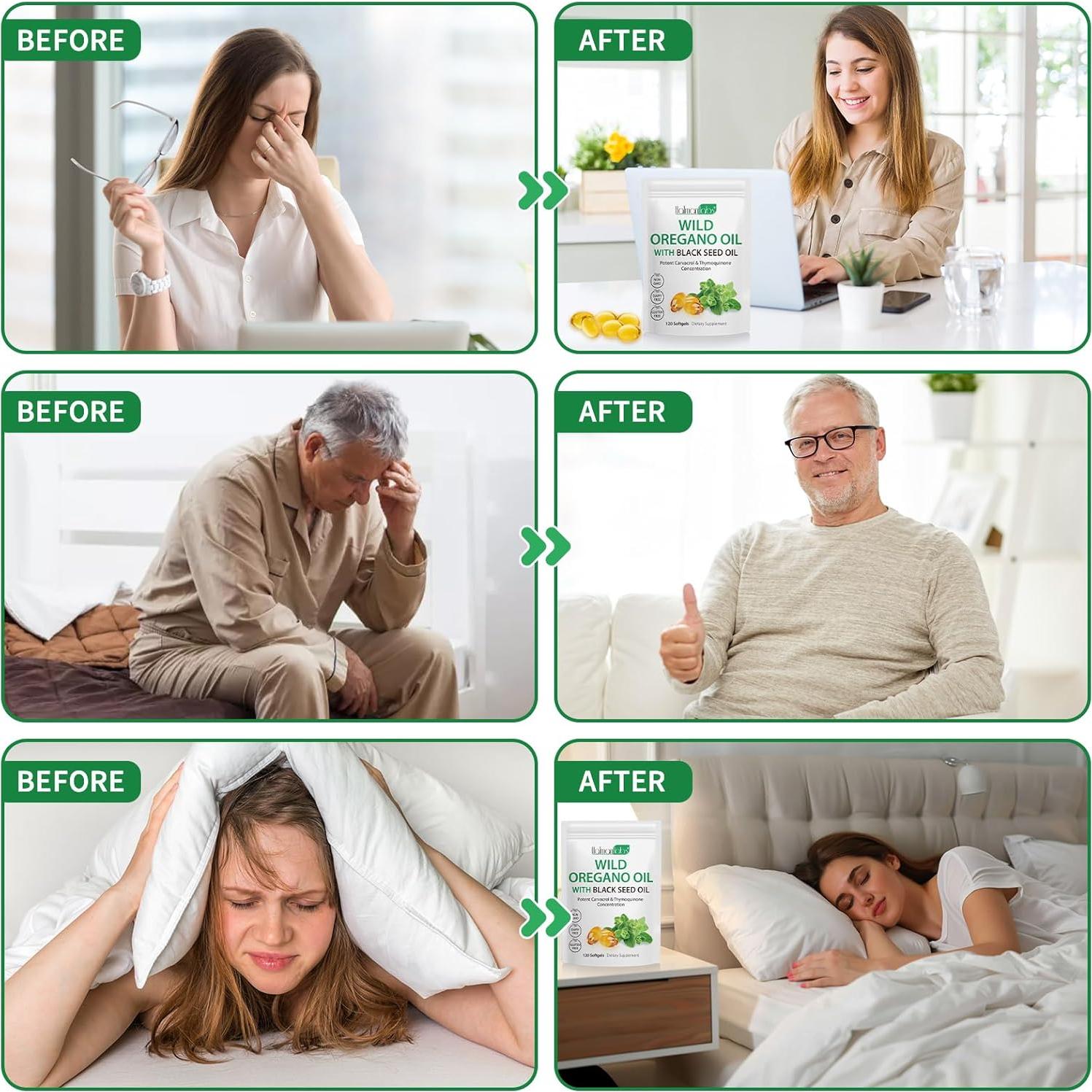 Cápsulas de Aceite de Orégano Orgánico Tooffi 6000mg 120 Unidades