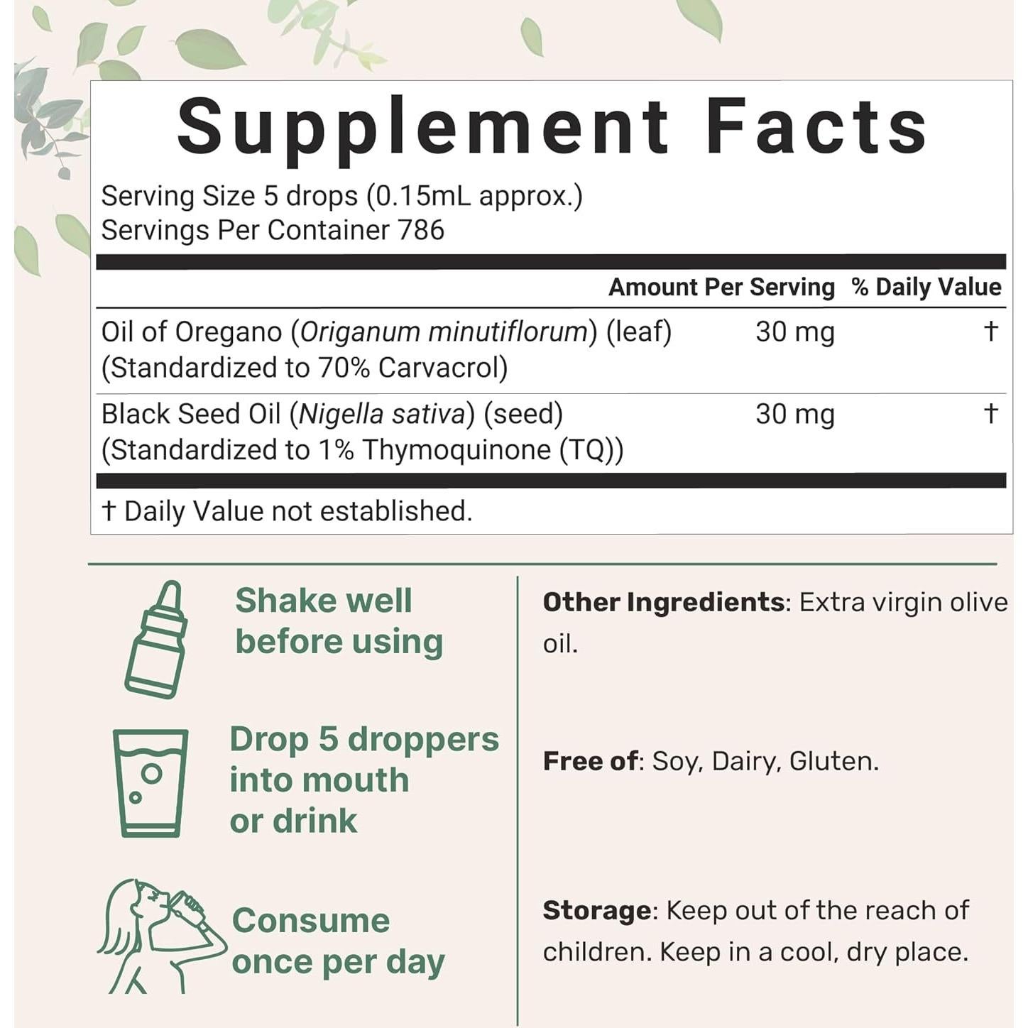 Aceite de Orégano y Semilla Negra Micro Ingredients 118 ml