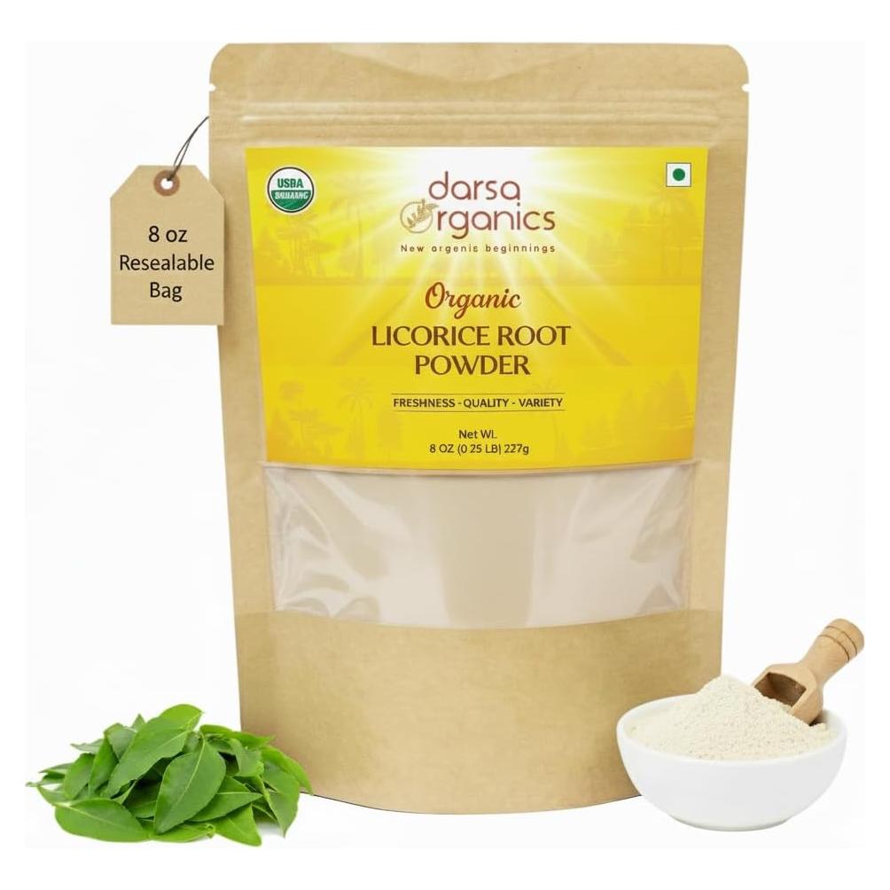 Polvo de Raíz de Regaliz Orgánico Darsa 227 g - Mulethi Natural