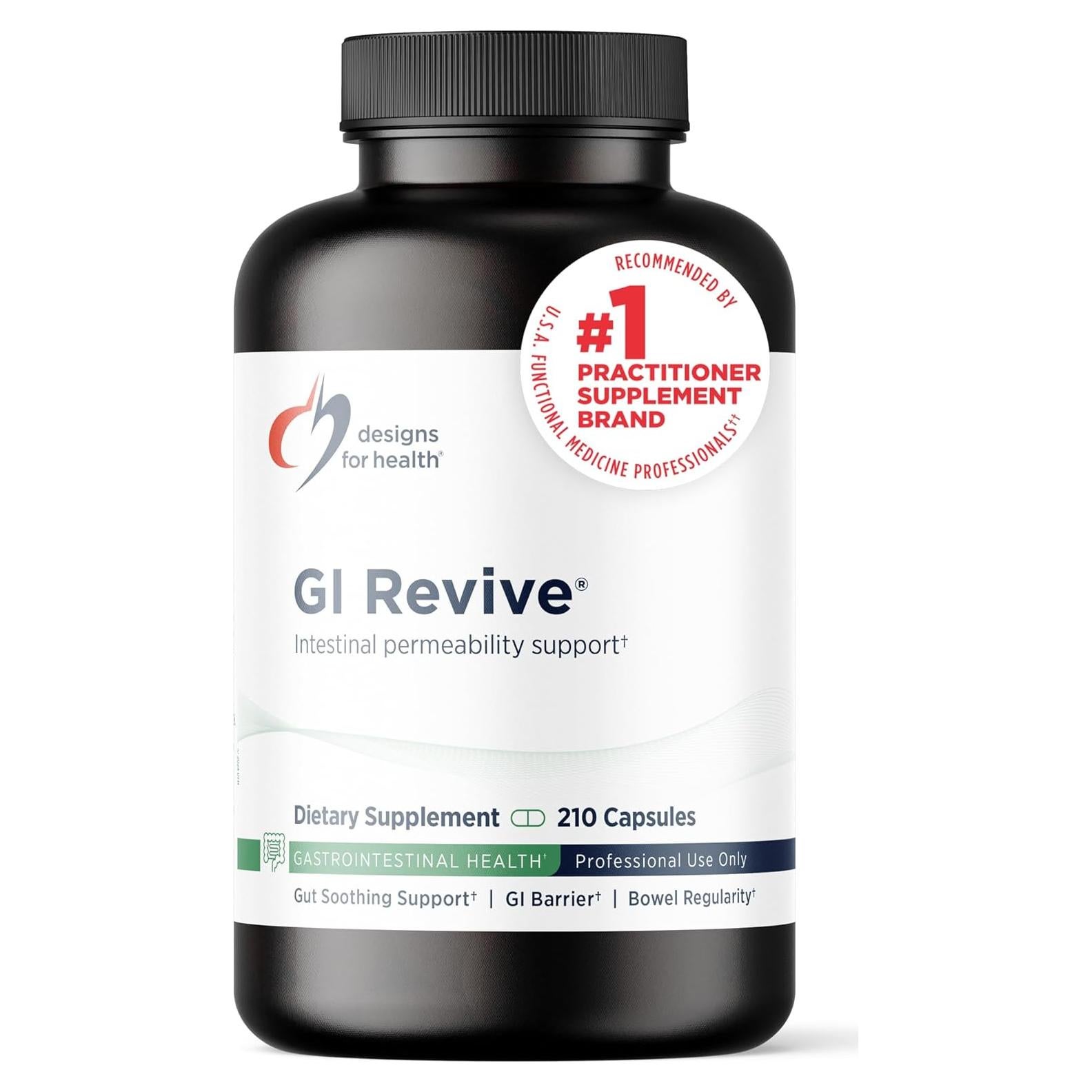 Suplemento Digestivo GI Revive - 210 Cápsulas - Diseños para la Salud