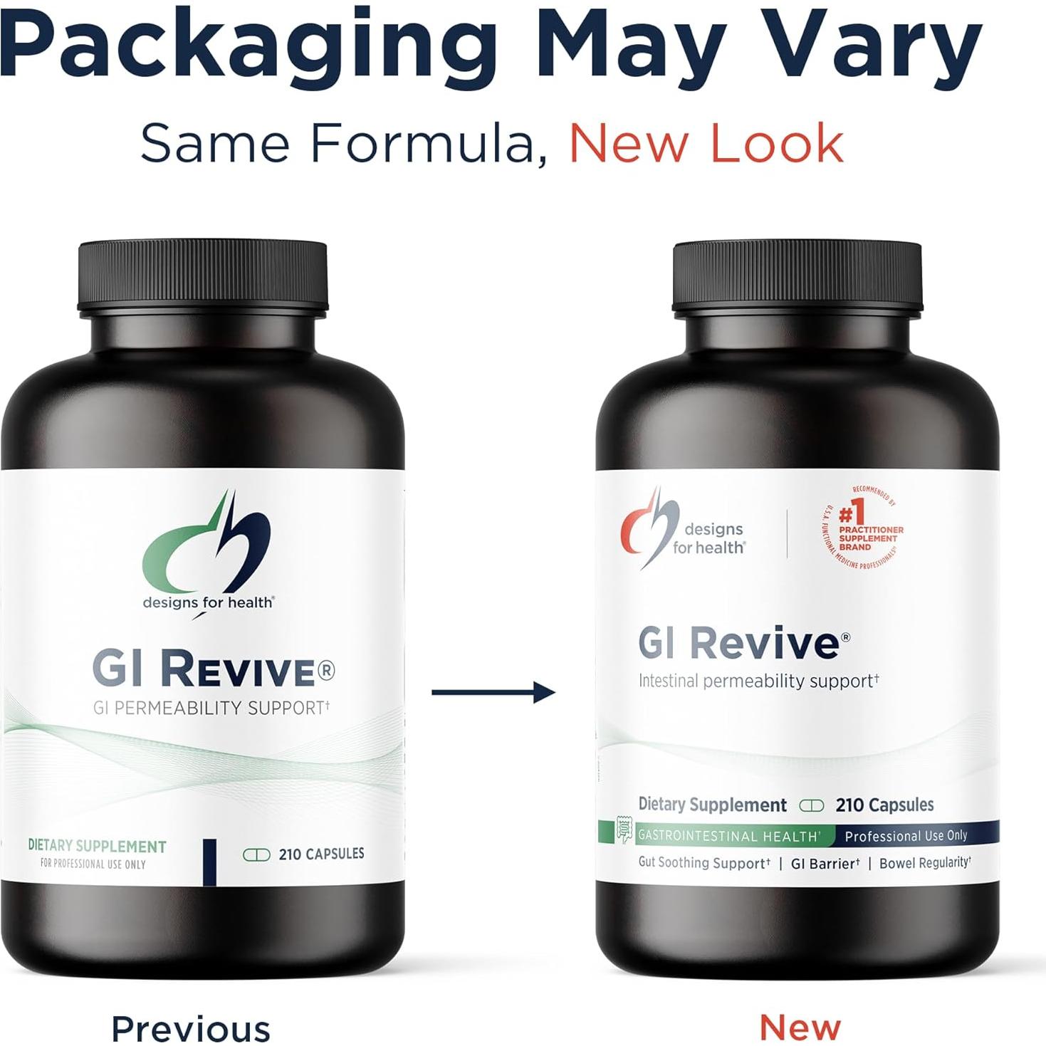 Suplemento Digestivo GI Revive - 210 Cápsulas - Diseños para la Salud