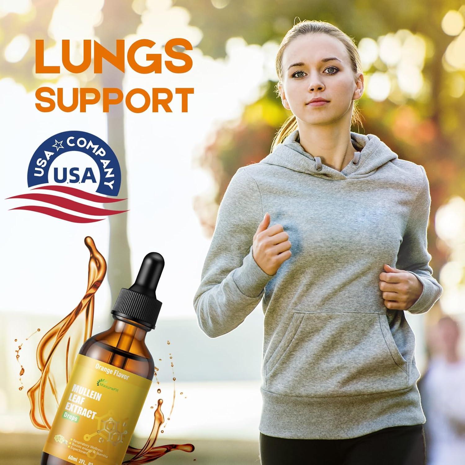 Gotas de Mullein MaxuraFit 59 ml - Suplemento Respiratorio Vegano