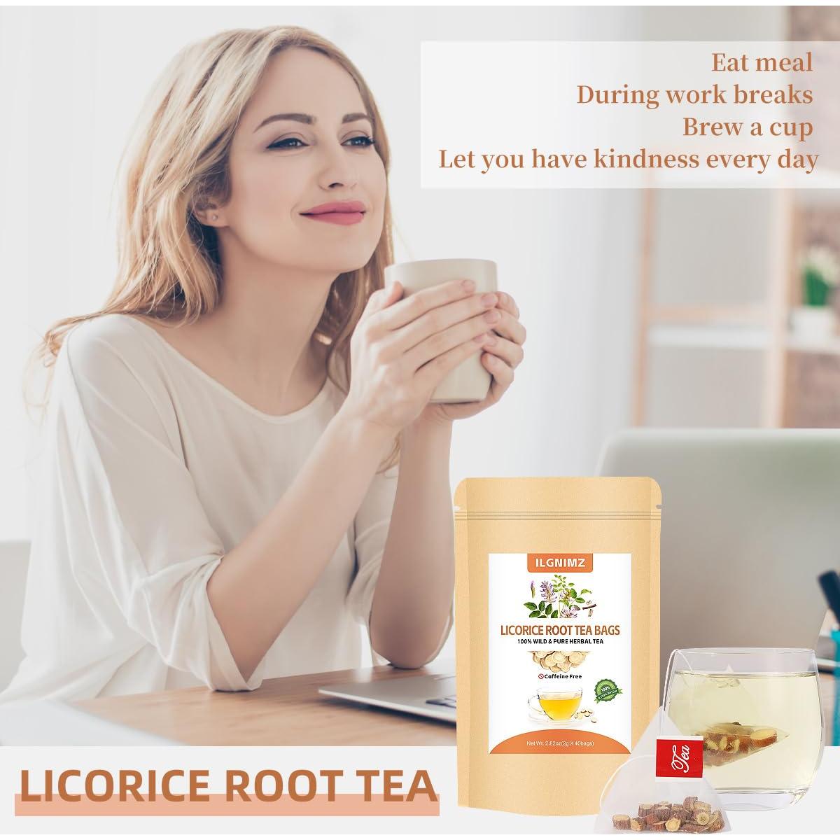 Té de raíz de regaliz ILGNIMZ 40 bolsas sin cafeína
