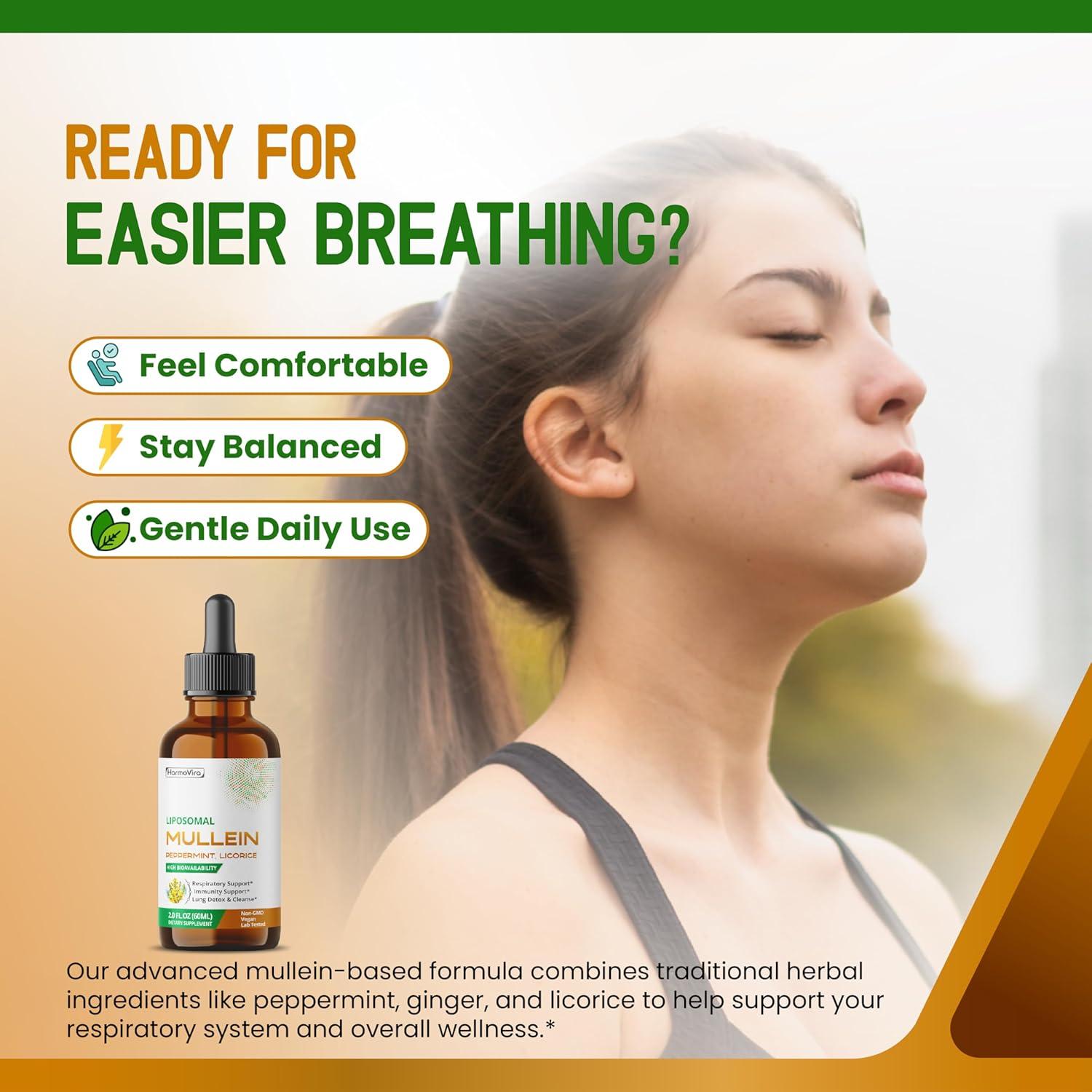 Suplemento Líquido HarmoVira Mullein 60ml - Soporte Respiratorio