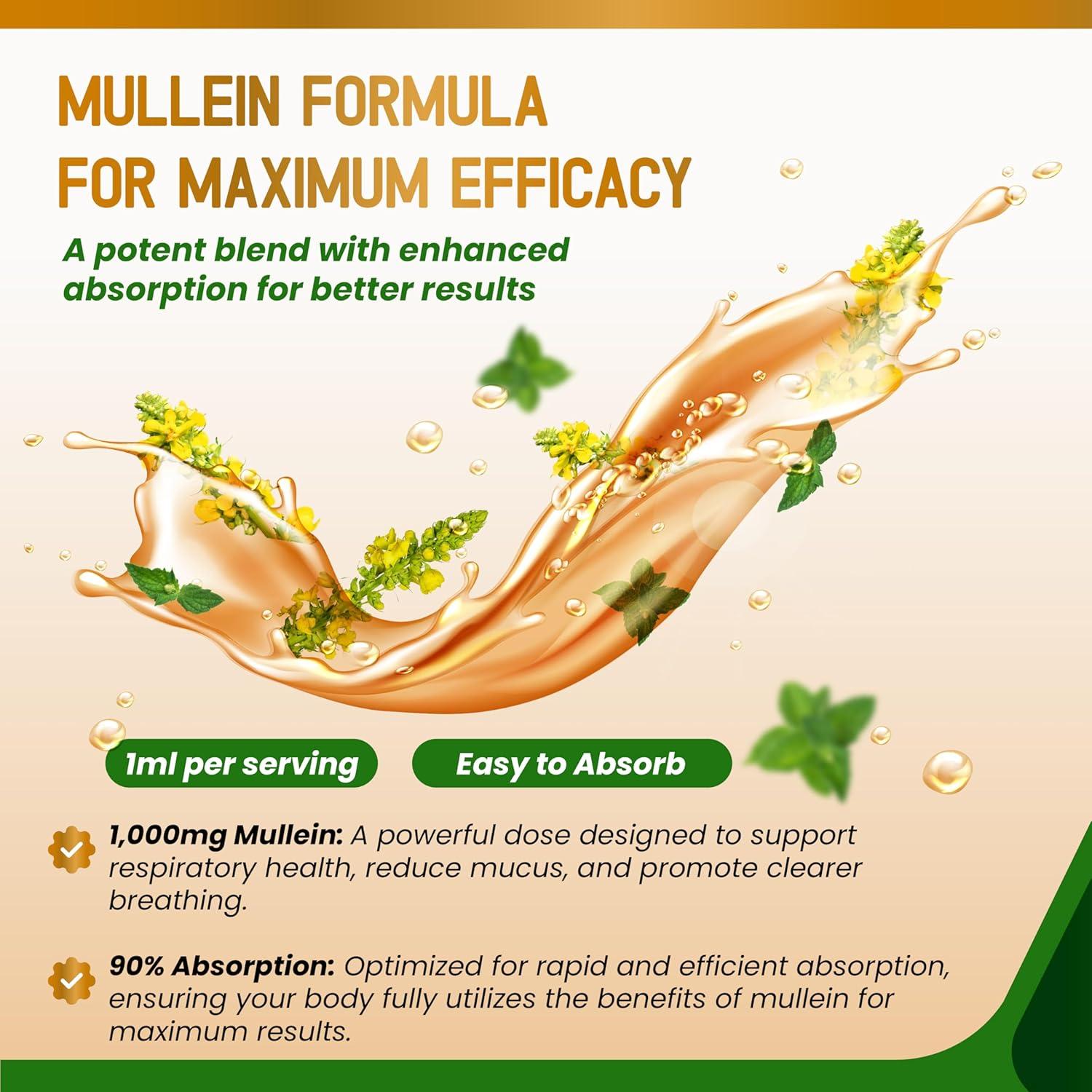 Suplemento Líquido HarmoVira Mullein 60ml - Soporte Respiratorio