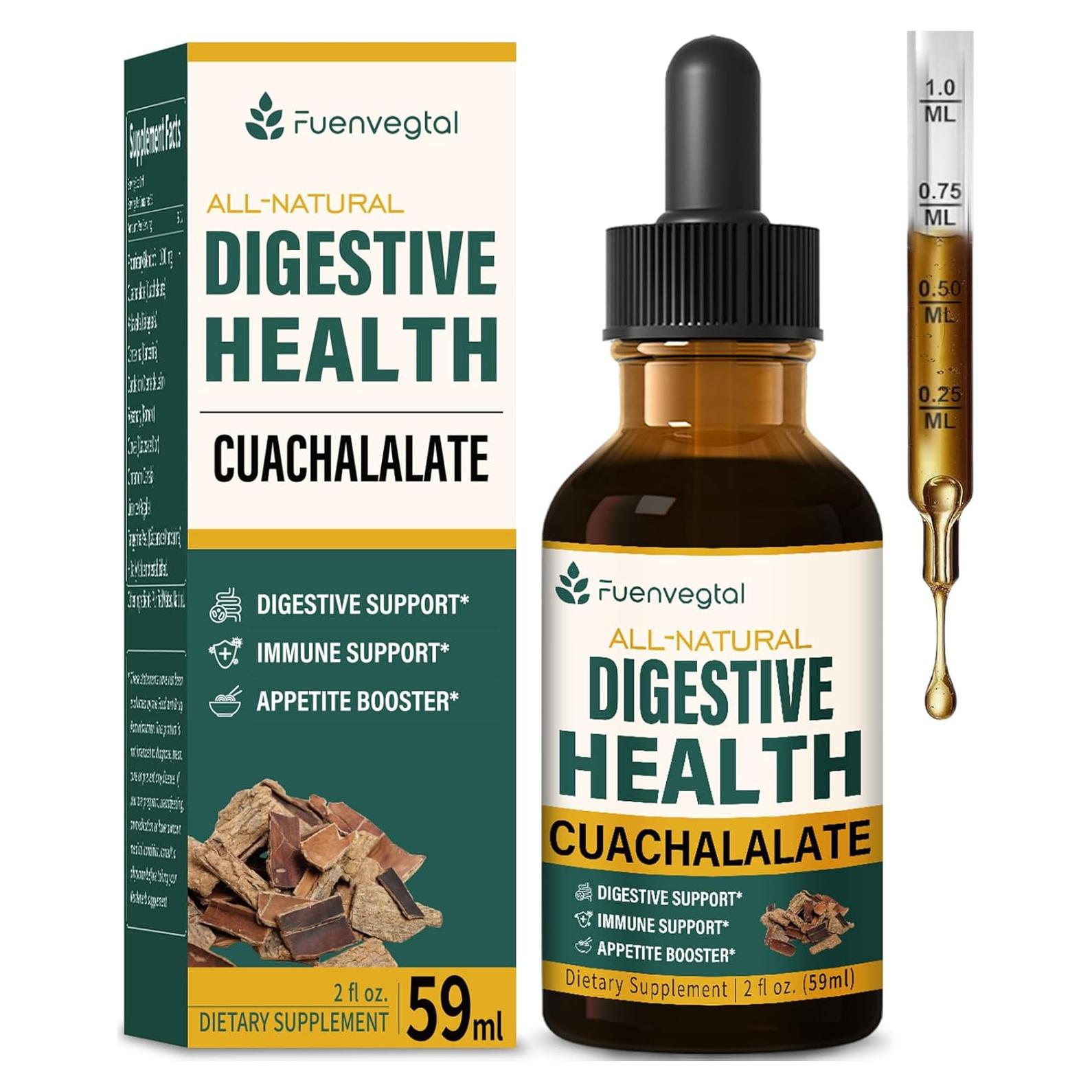 Gotas Digestivas Cuachalalate Fuenvegtal 59ml - Suplemento Herbal