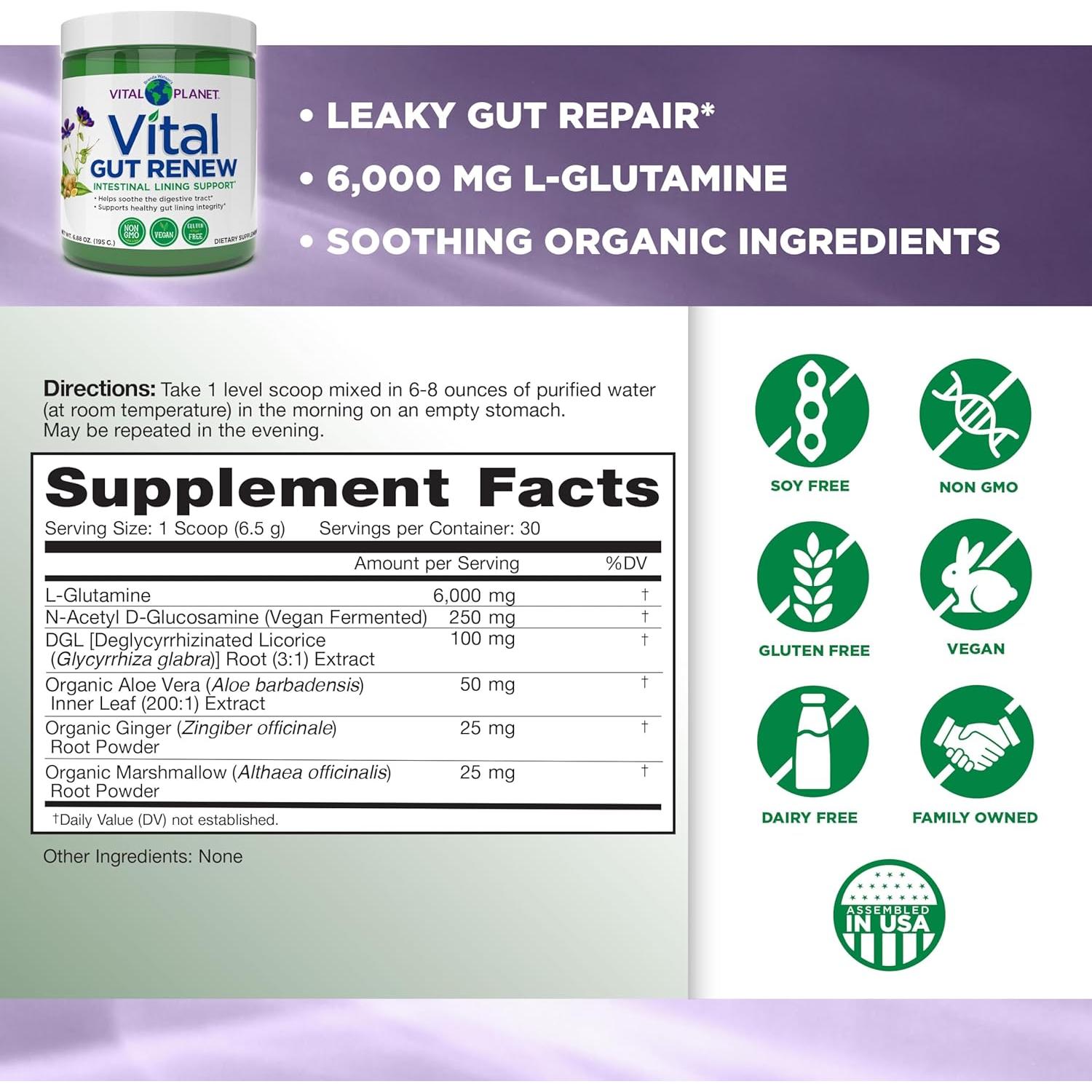 Vital Planet Vital Gut Renew 195g - Suplemento Intestinal
