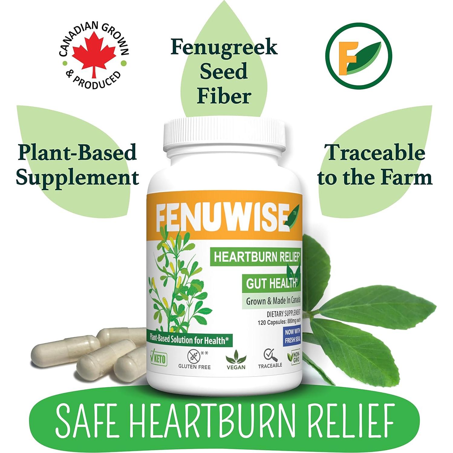 Suplemento de Fibra de Fenogreco Fenuwise 120 Cápsulas Vegano