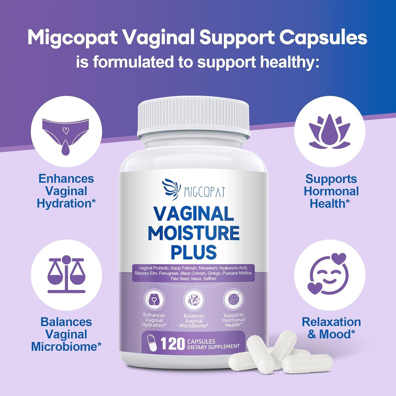 Cápsulas de Humedad Vaginal Migcopat - 120 Unidades Probioticos