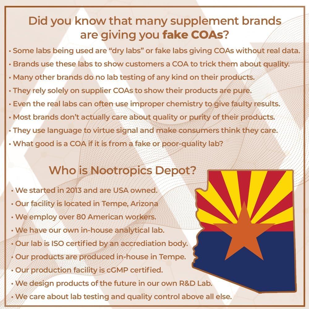 Cápsulas de Fenogreco Nootropics Depot 500mg 180 ct 3% Trigonelina