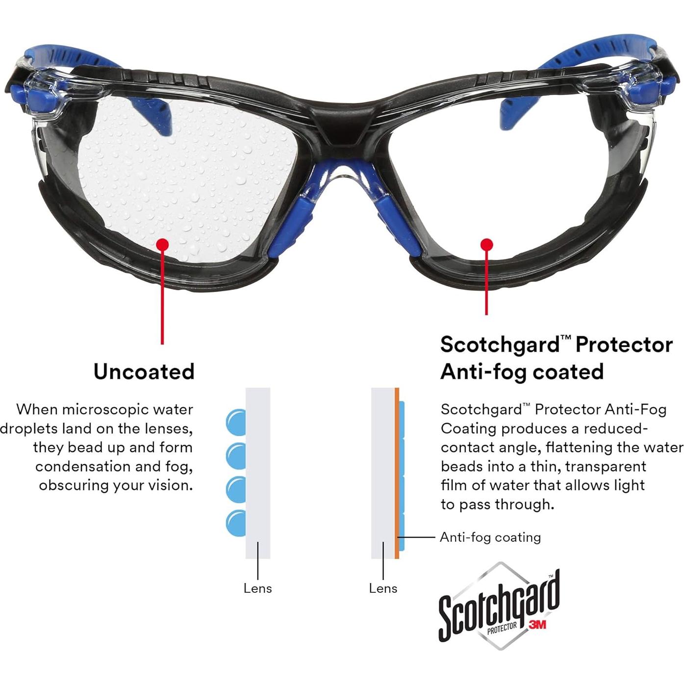Gafas de Seguridad 3M Solus 1000 Lente Clara Anti-Niebla
