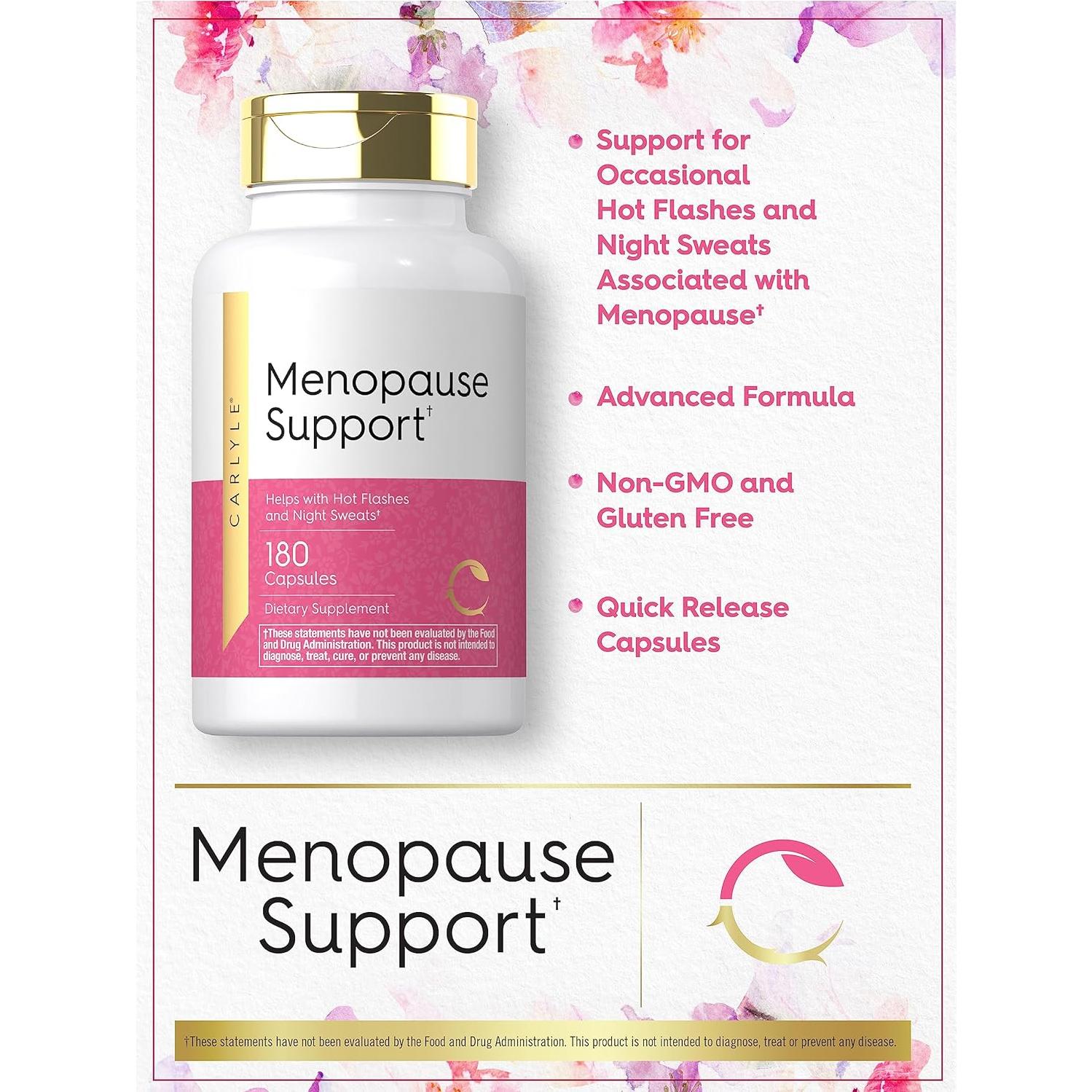 Suplemento Menopausia Carlyle 180 Cápsulas Herbal Sin OGM