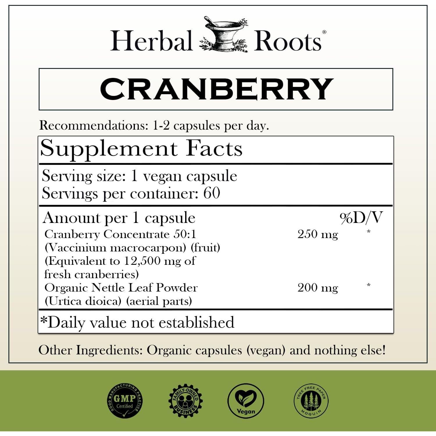 Trío de Suplementos Herbales para Mujeres Herbal Roots - Arándano, Ginseng Coreano, Cohosh Negro