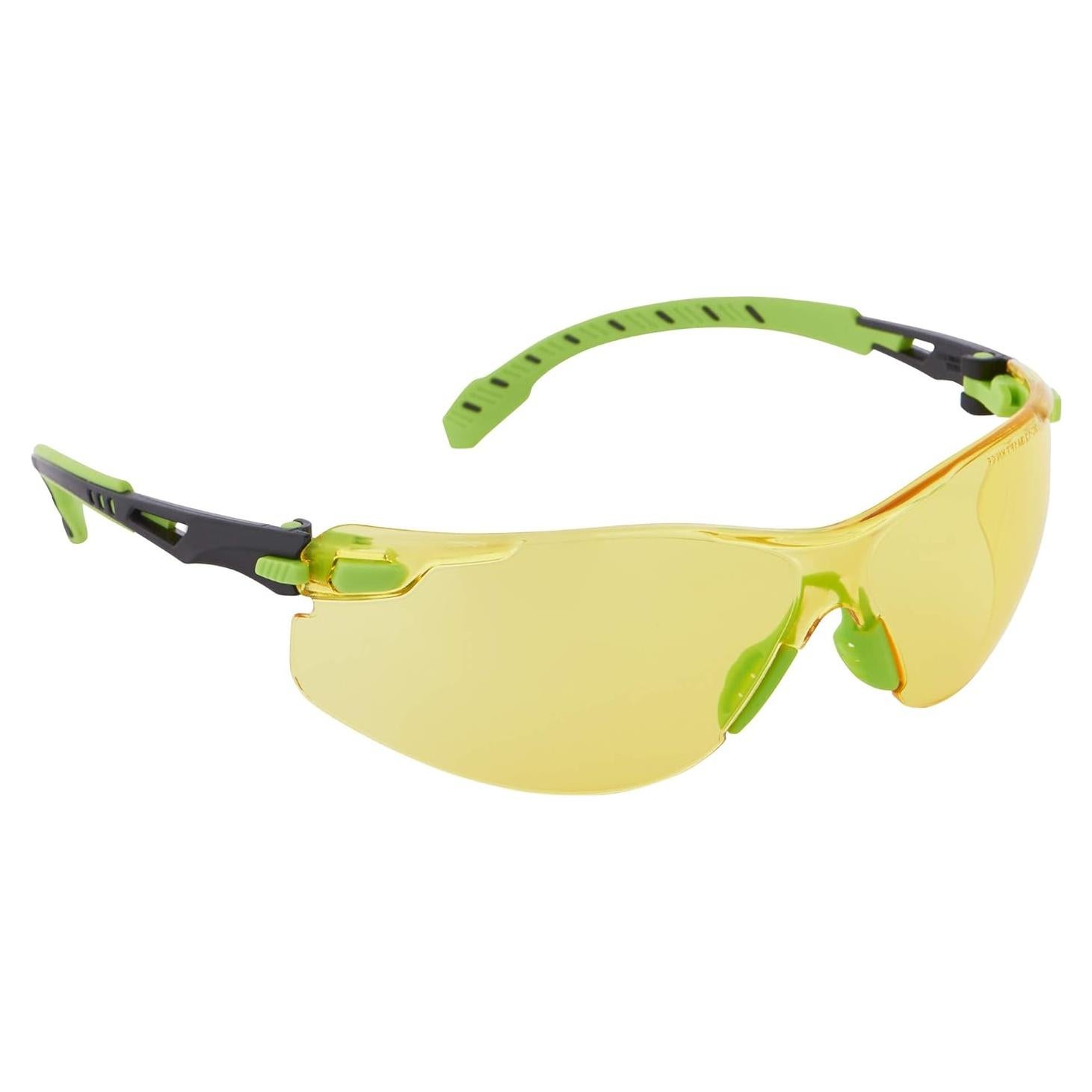 Gafas de Seguridad 3M Solus 1000 Lente Ámbar Marco Verde/Negro