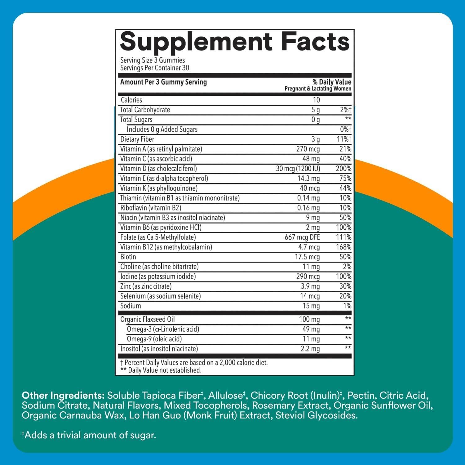 SmartyPants Multivitaminas Prenatales Gominolas Sin Azúcar 90 g