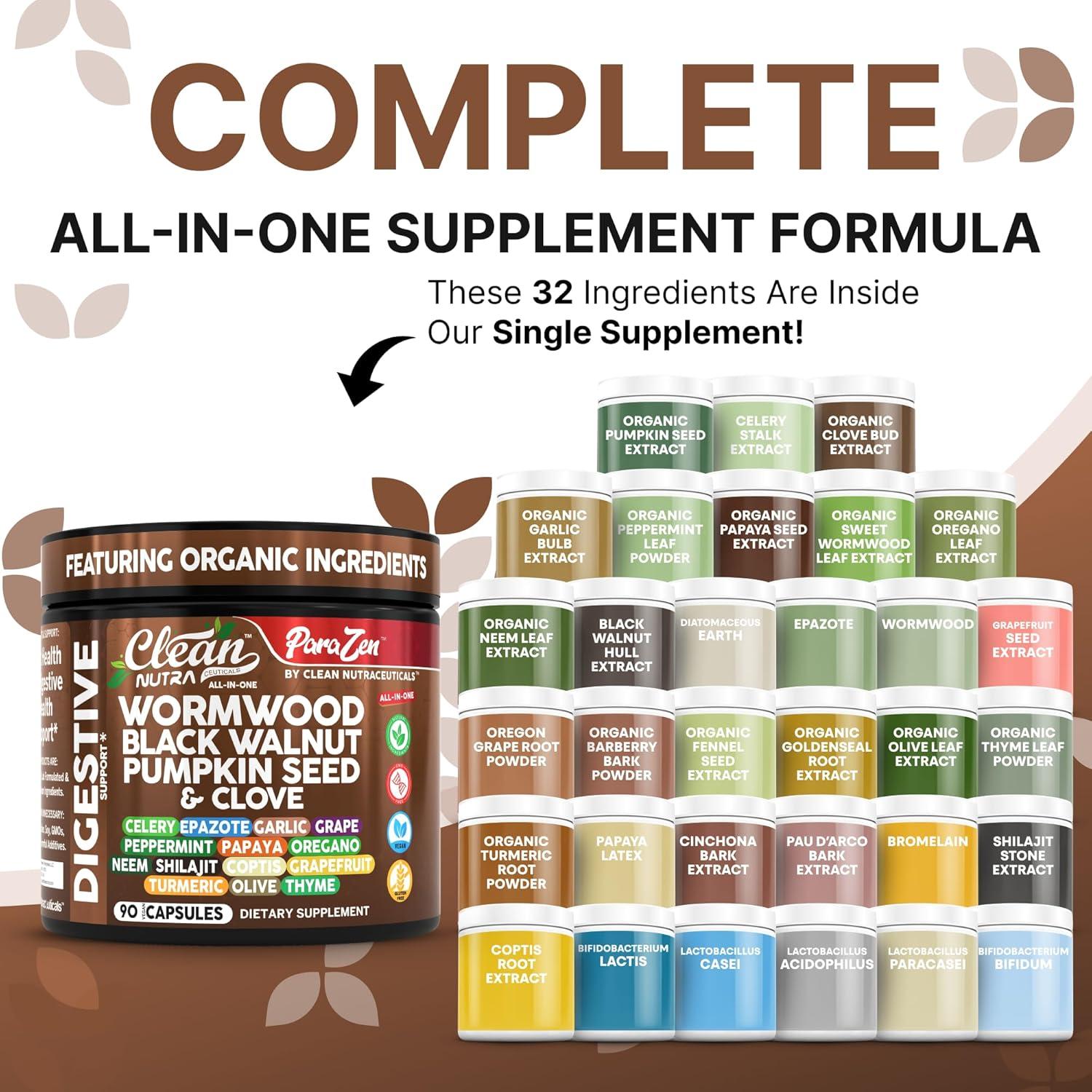 Suplemento Vegano Clean Nutraceuticals Ajenjo 90 Cápsulas