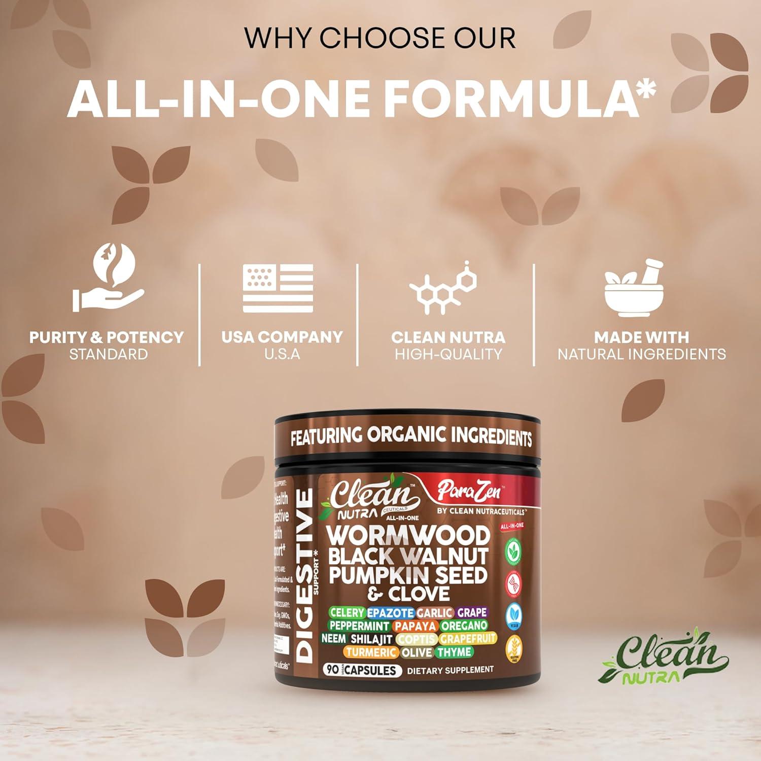 Suplemento Vegano Clean Nutraceuticals Ajenjo 90 Cápsulas