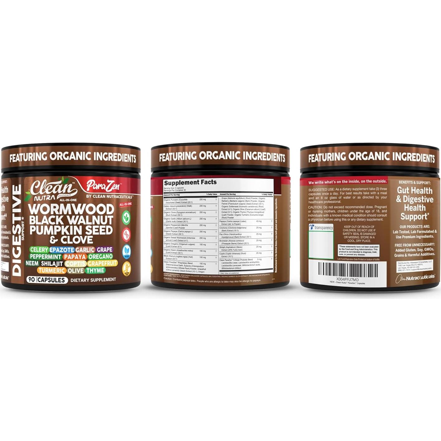 Suplemento Vegano Clean Nutraceuticals Ajenjo 90 Cápsulas