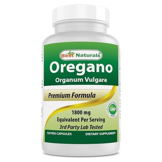 Extracto de Hoja de Orégano 1800 mg Mejor Naturales - 120 Cápsulas