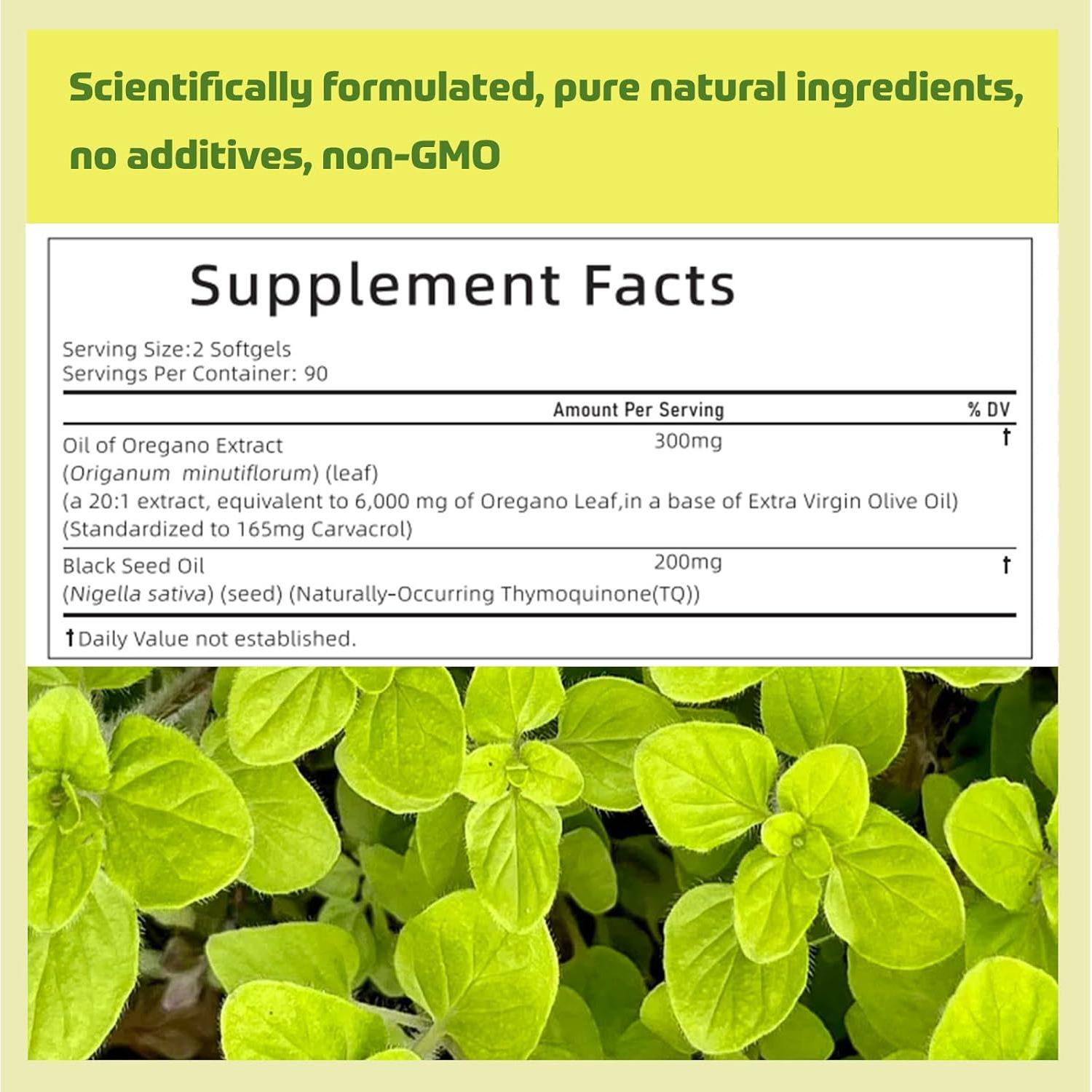 Aceite de Orégano Glowrizon 6000mg 180 Cápsulas Antioxidante