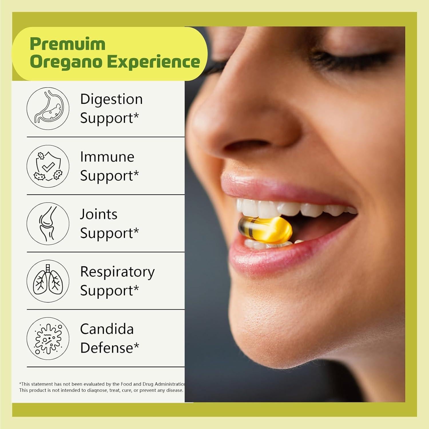 Aceite de Orégano Glowrizon 6000mg 180 Cápsulas Antioxidante