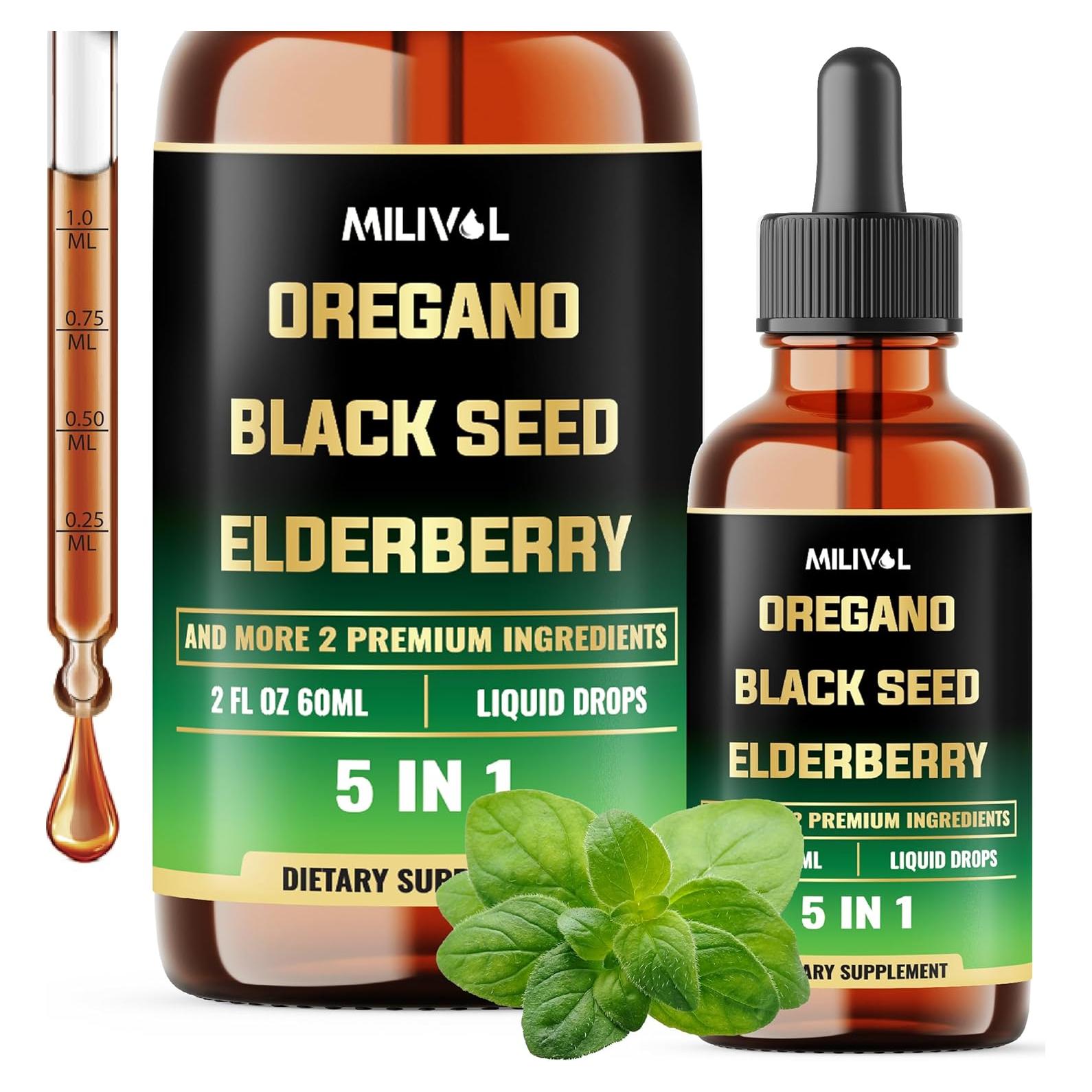 Gotas Líquidas de Aceite de Orégano Milivol 59 ml - Suplemento Inmunológico