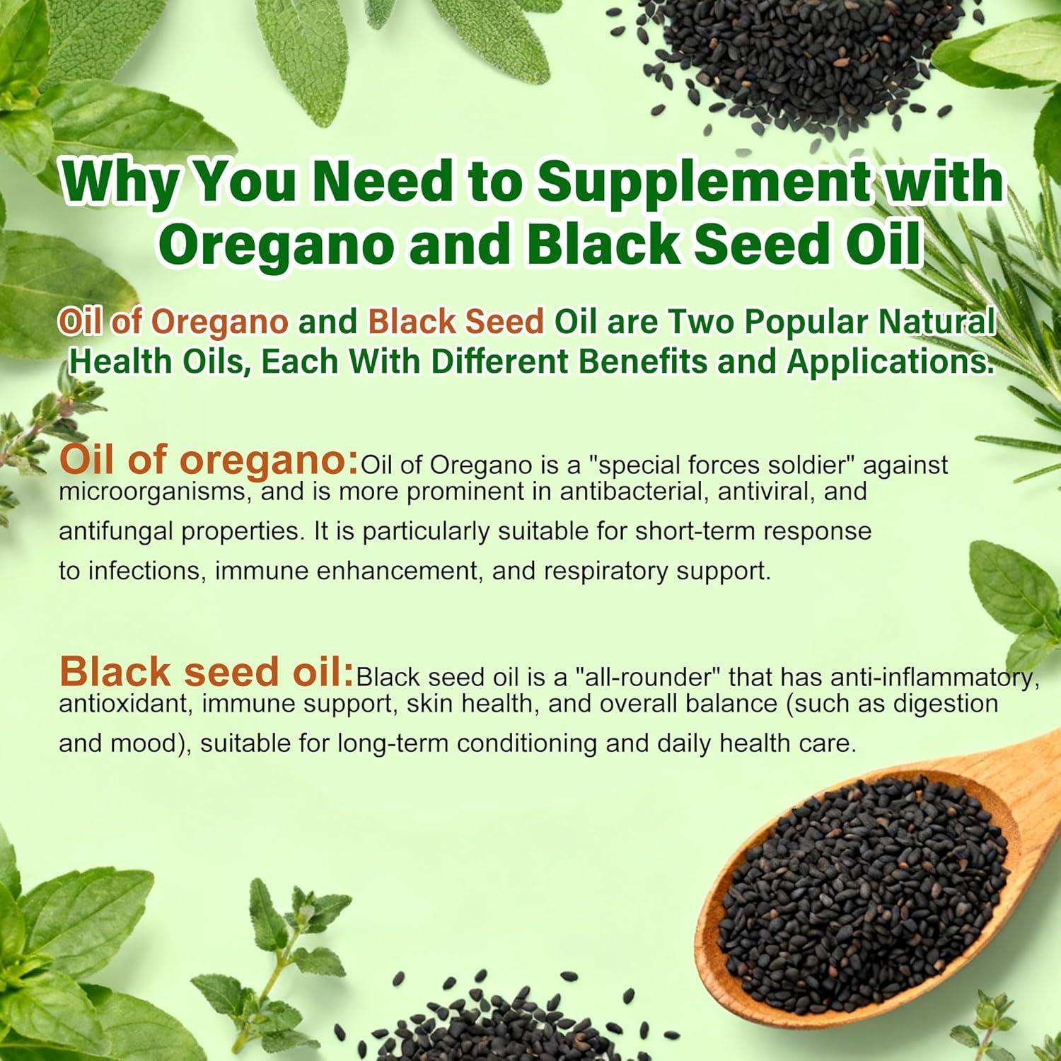 Aceite de Orégano y Semilla Negra Trihood 300 Softgels