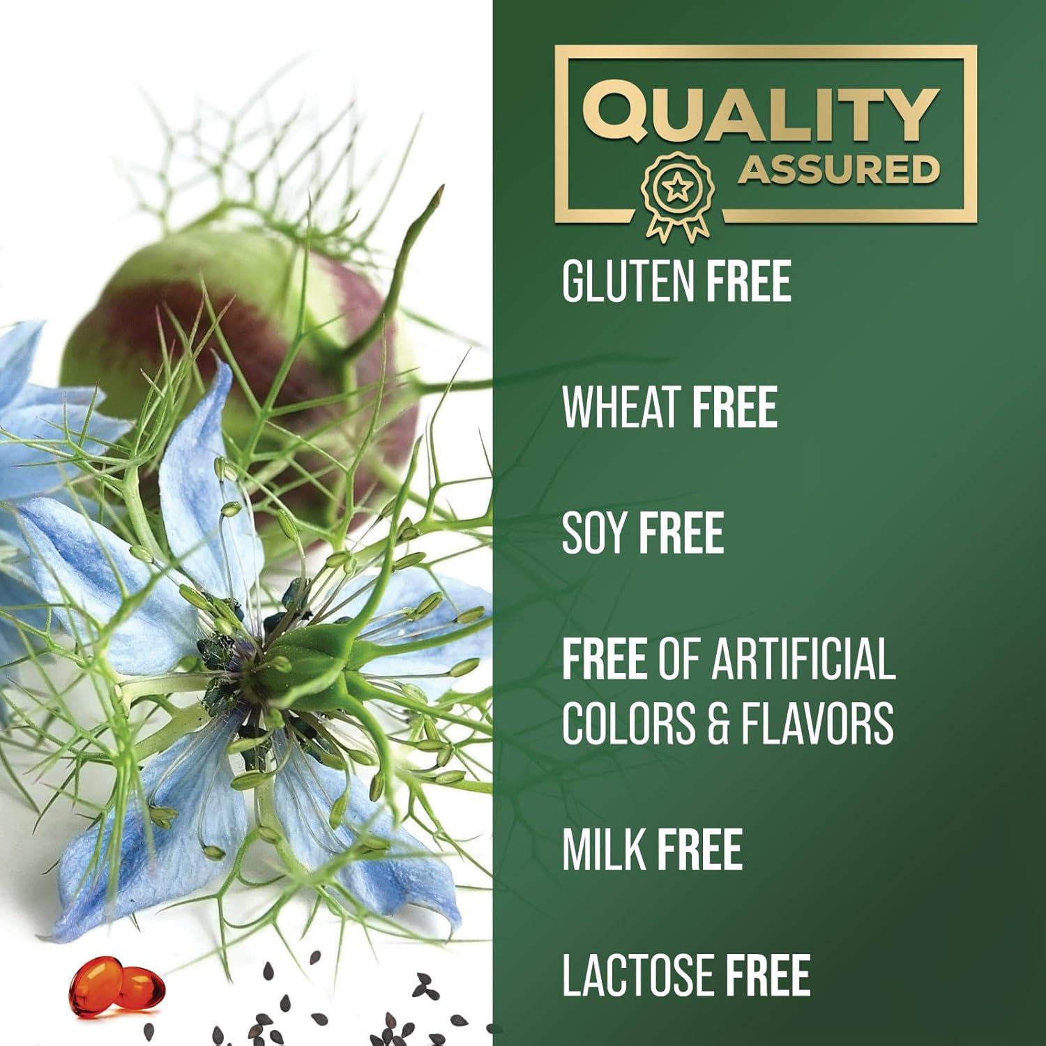 Suplemento Aceite de Semilla Negra Nature's Nutrition 1000mg 180 Softgels