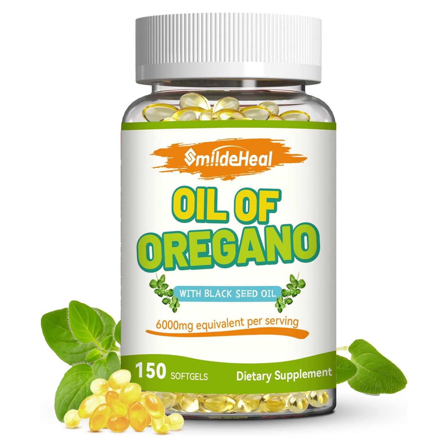 Aceite de Orégano 6000mg + Semilla Negra 200mg - 150 Softgels