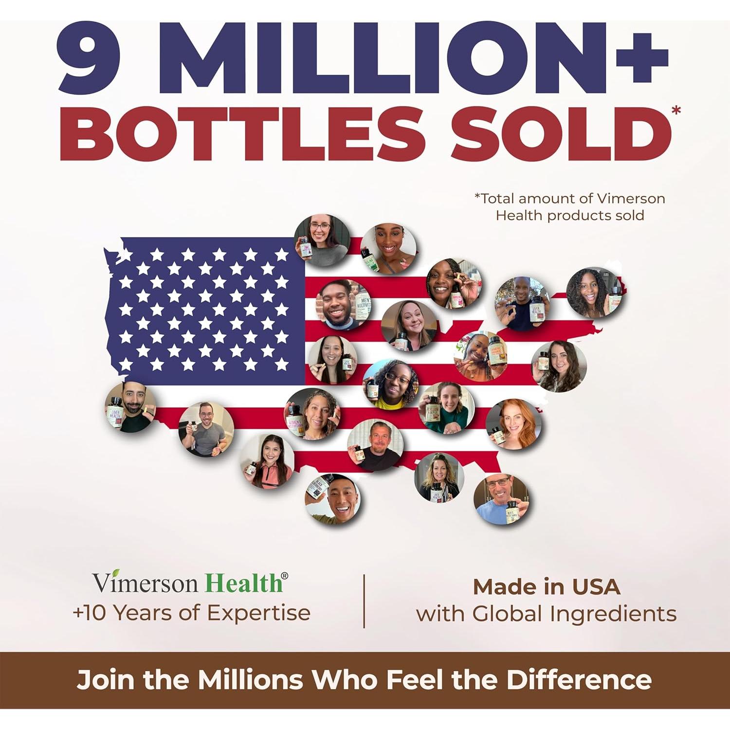 Suplemento de fibra Vimerson Health 60 cápsulas psyllium y jengibre