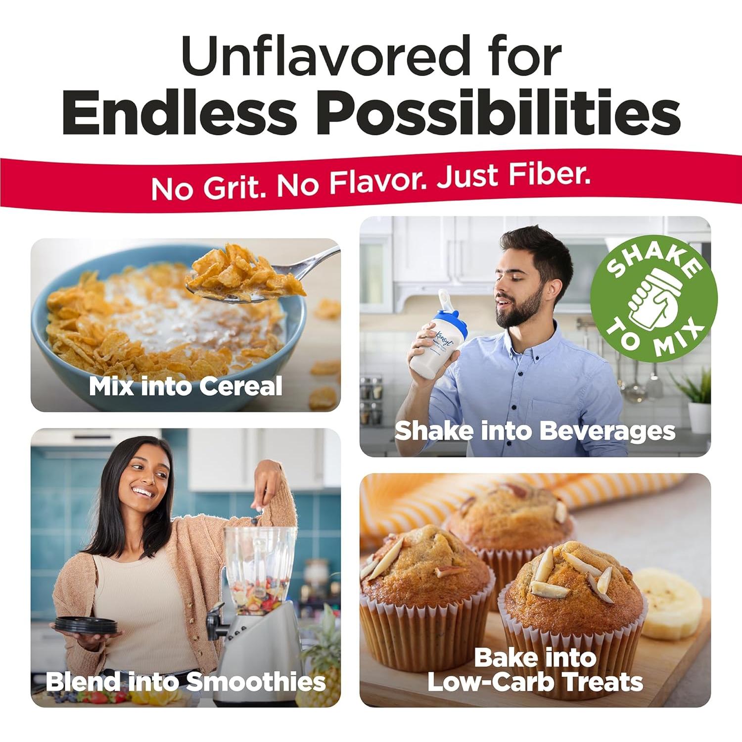 Konsyl Polvo de Fibra de Psyllium 30 Paquetes - 5g Fibra