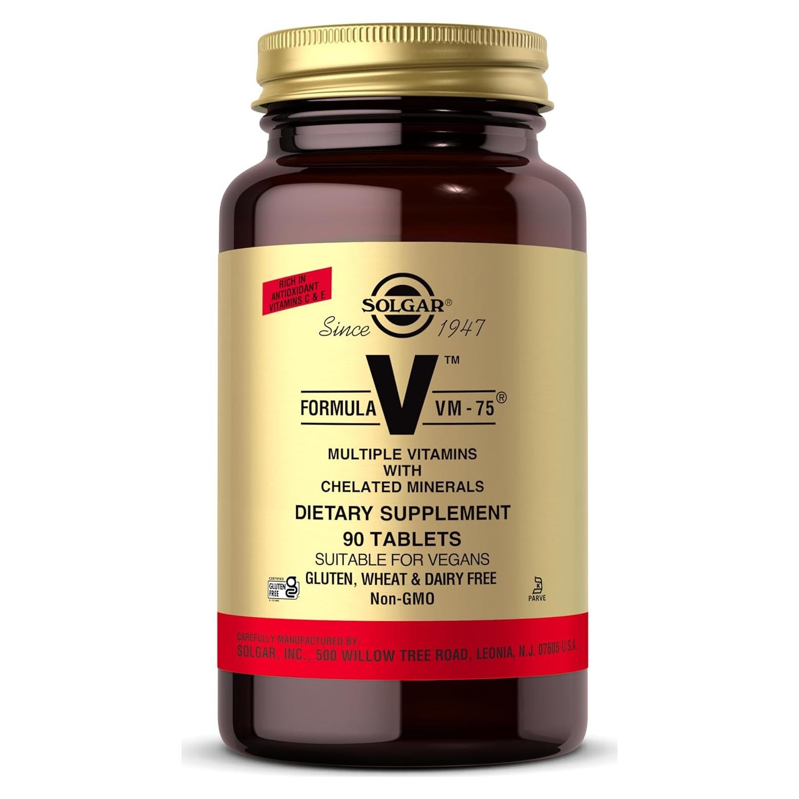 Multivitamina Solgar Formula VM-75 90 Tabletas Veganas