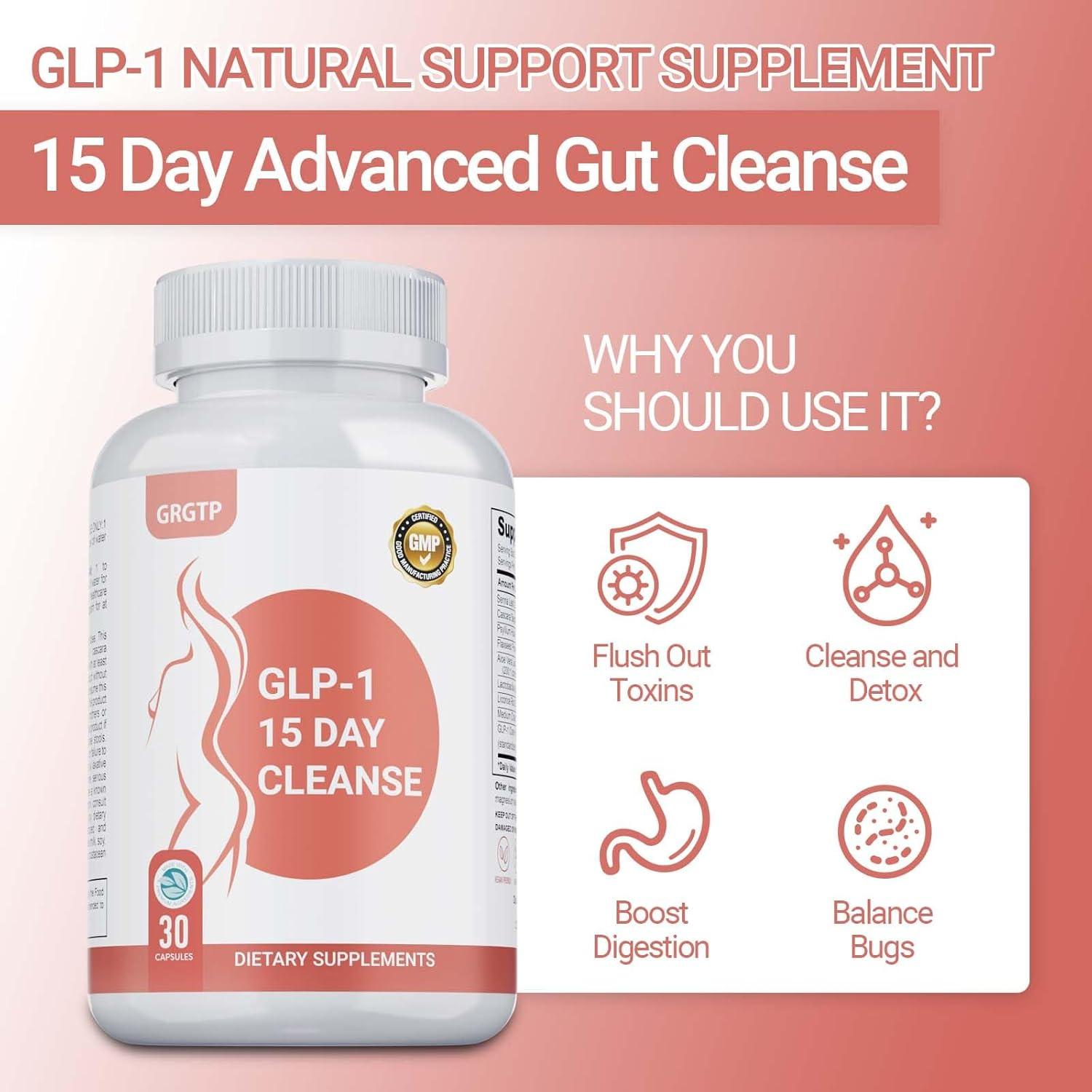 Suplemento de Limpieza Intestinal GLP-1 GRGTP 15 Días Probioticos