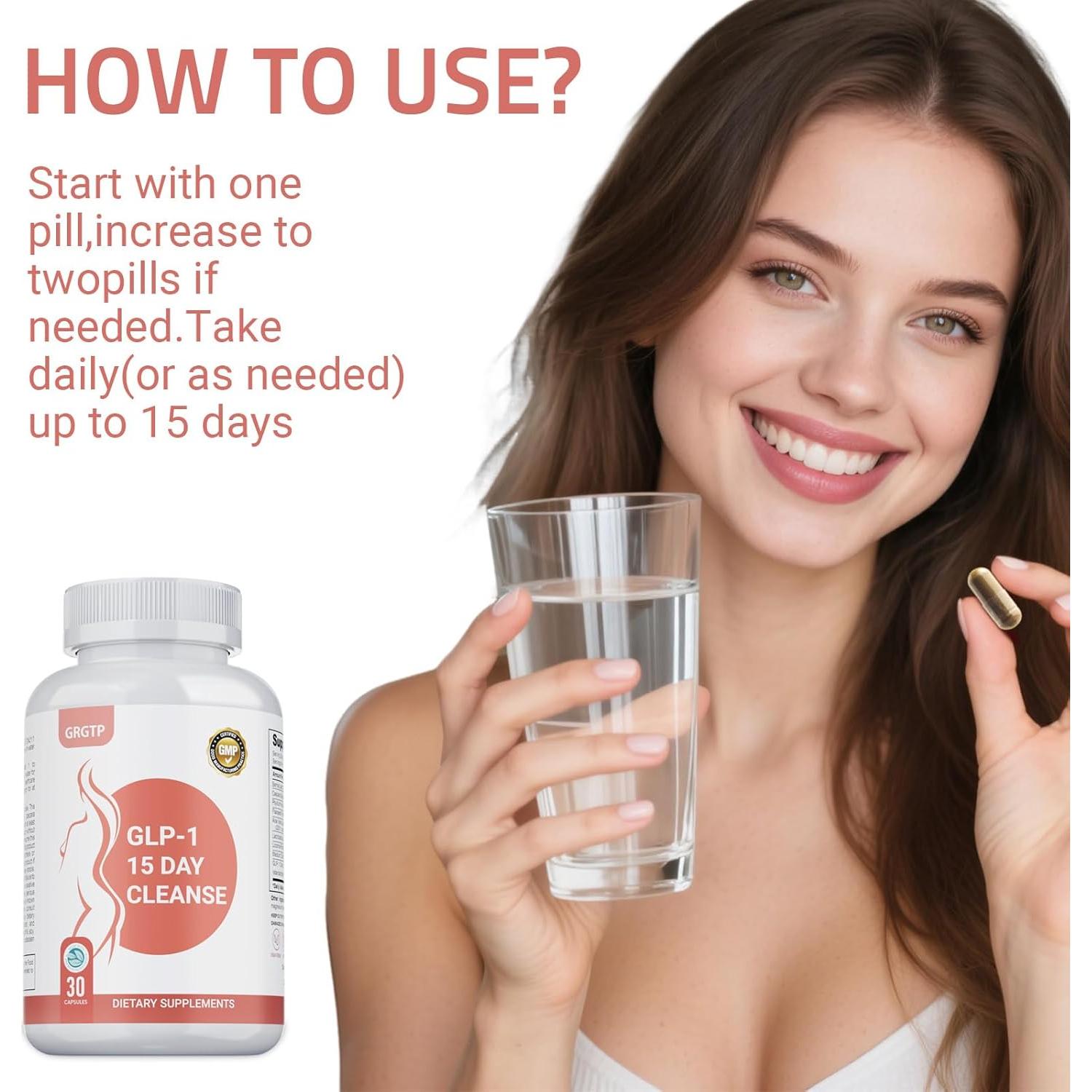 Suplemento de Limpieza Intestinal GLP-1 GRGTP 15 Días Probioticos