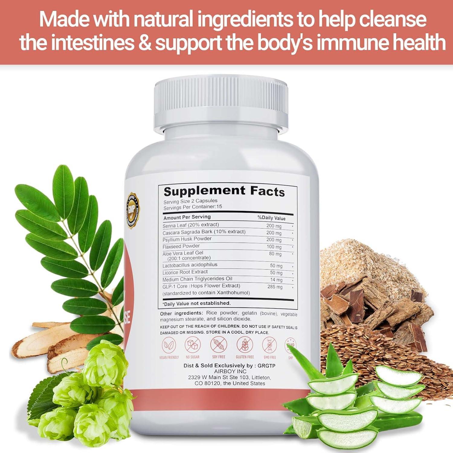 Suplemento de Limpieza Intestinal GLP-1 GRGTP 15 Días Probioticos