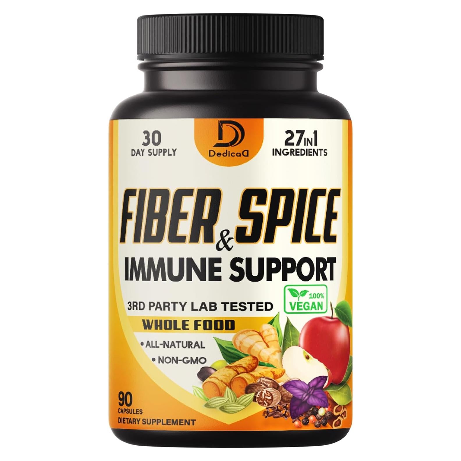 Suplemento de Fibra y Especias DEDICAD 90 Cápsulas 1 Mes