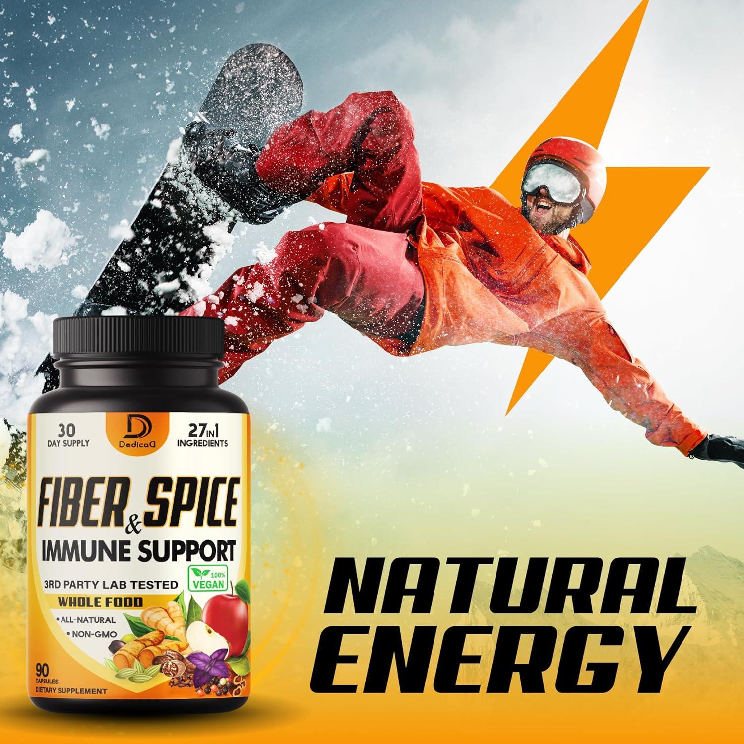 Suplemento de Fibra y Especias DEDICAD 90 Cápsulas 1 Mes