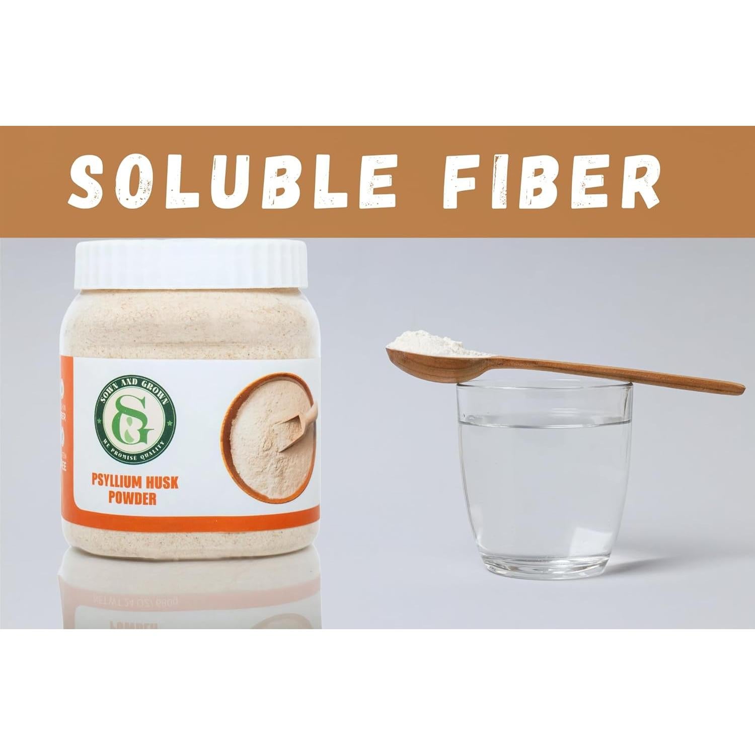 Polvo de Cáscara de Psyllium Sown and Grown 340g - Sin Gluten