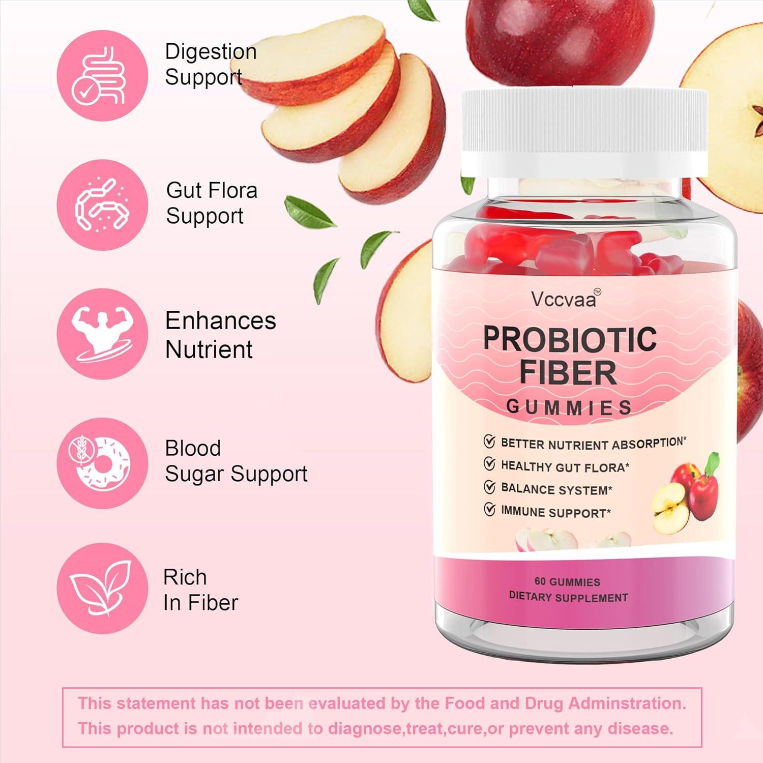 Gomitas Probioticas Vccvaa 60 Unidades - 16g Fibra Total