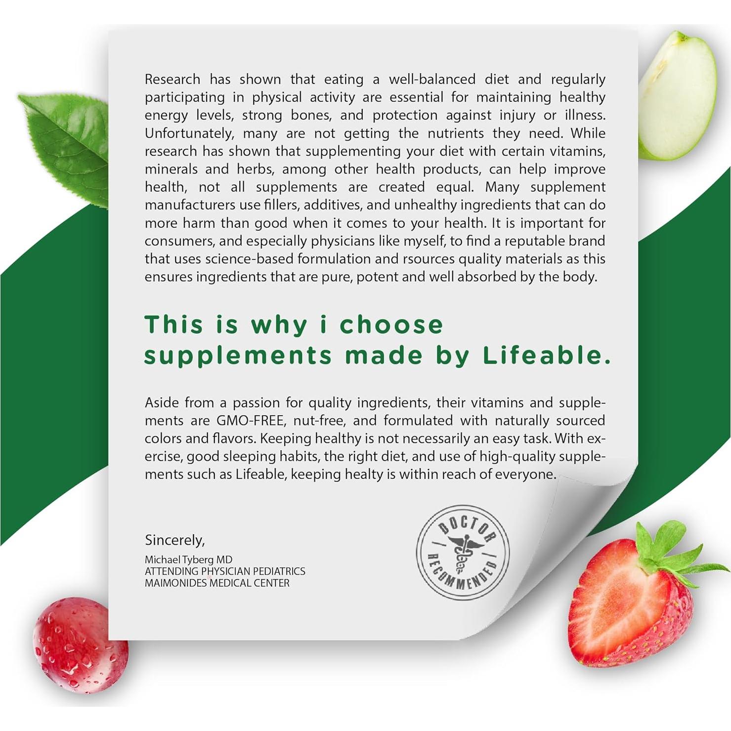 Gomitas de Arándano Lifeable 60 Unidades | Suplemento Vegano