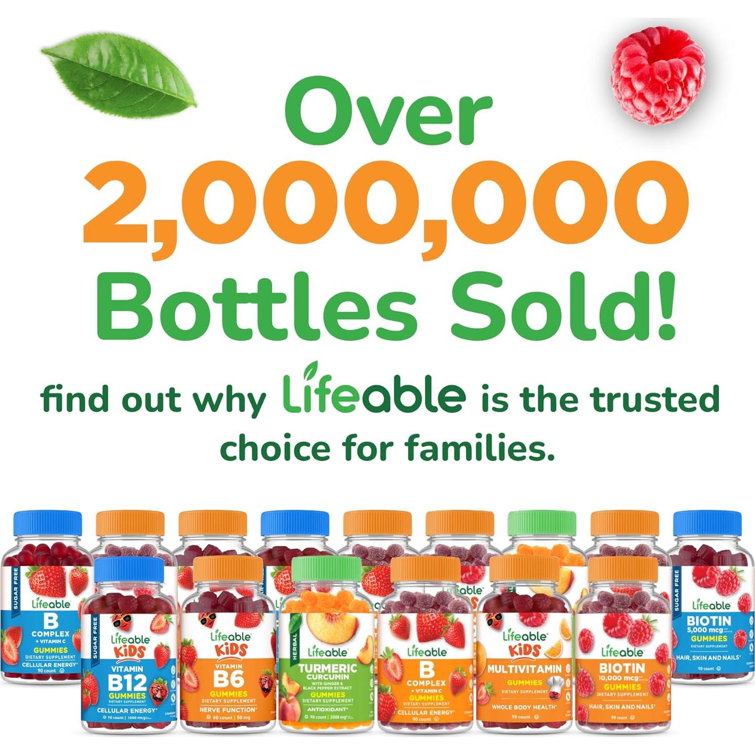 Gomitas de Arándano Lifeable 60 Unidades | Suplemento Vegano