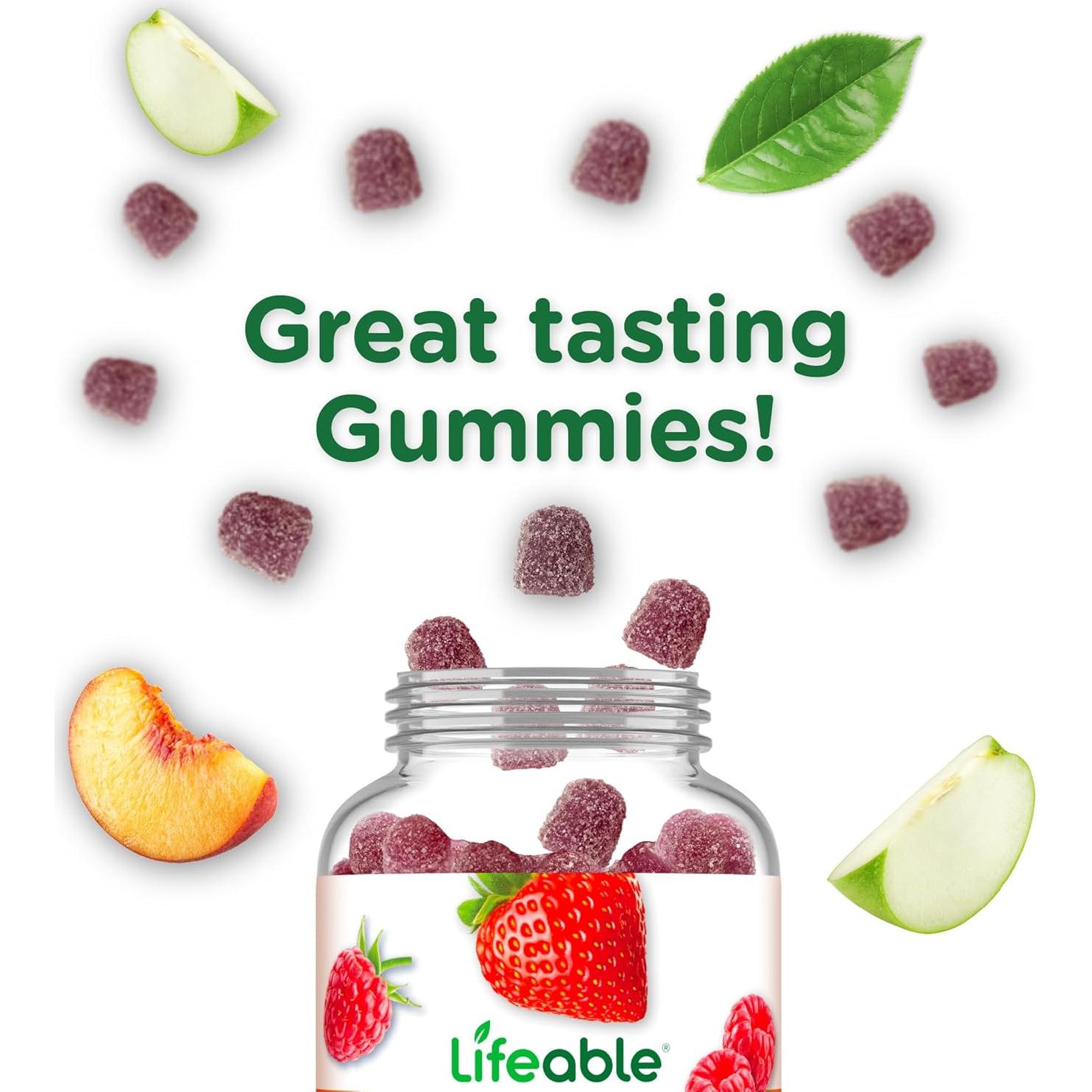 Gomitas de Arándano Lifeable 60 Unidades | Suplemento Vegano