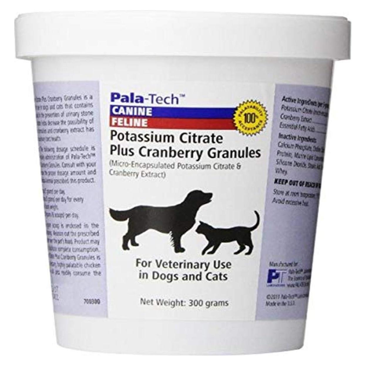 Suplemento Urinario Pala-Tech Citrato de Potasio 300g para Perros