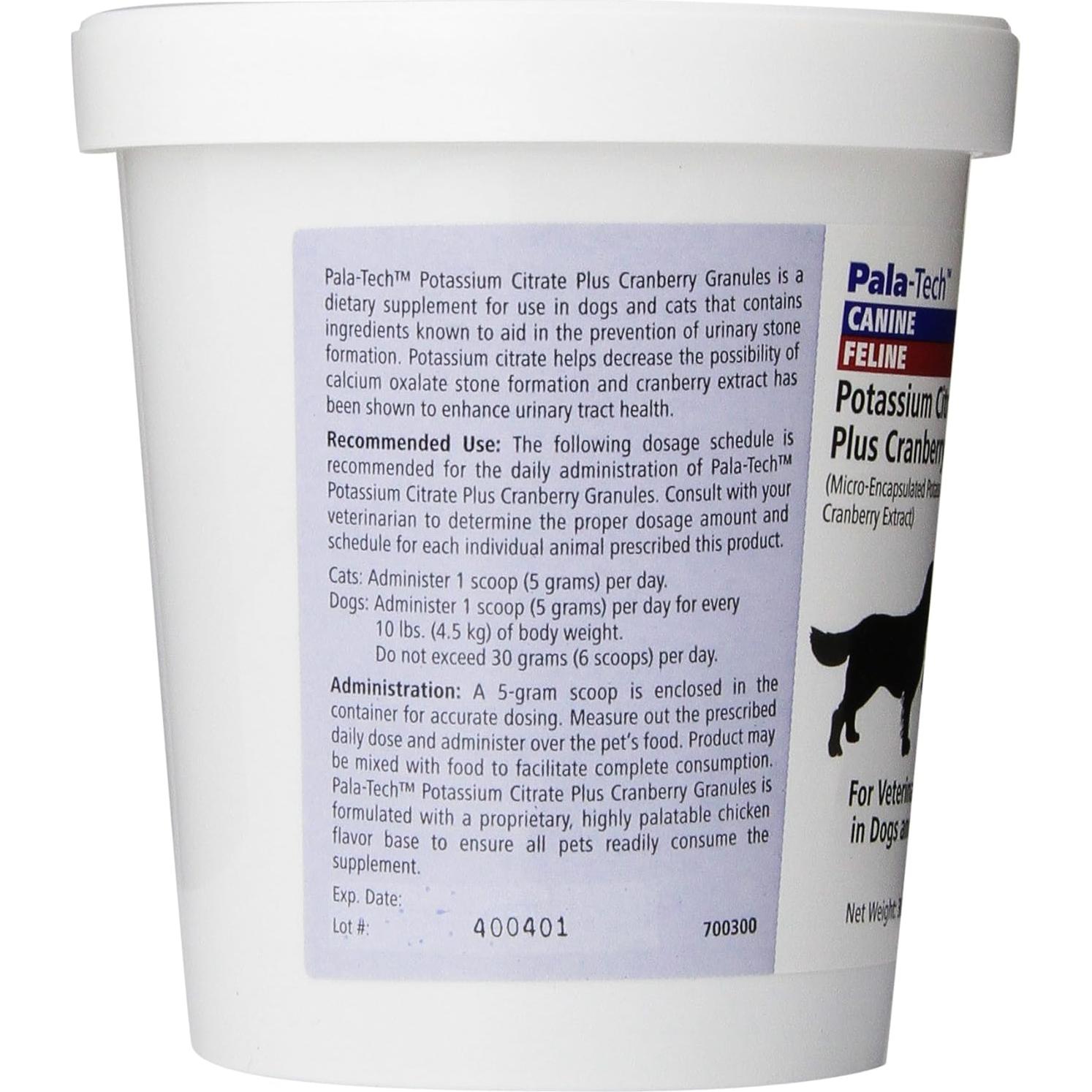 Suplemento Urinario Pala-Tech Citrato de Potasio 300g para Perros