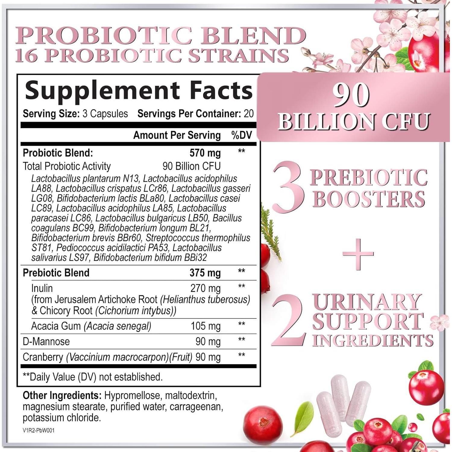 Probioticos Femeninos Hello Lovely 60 Cápsulas 90 Mil Millones CFU