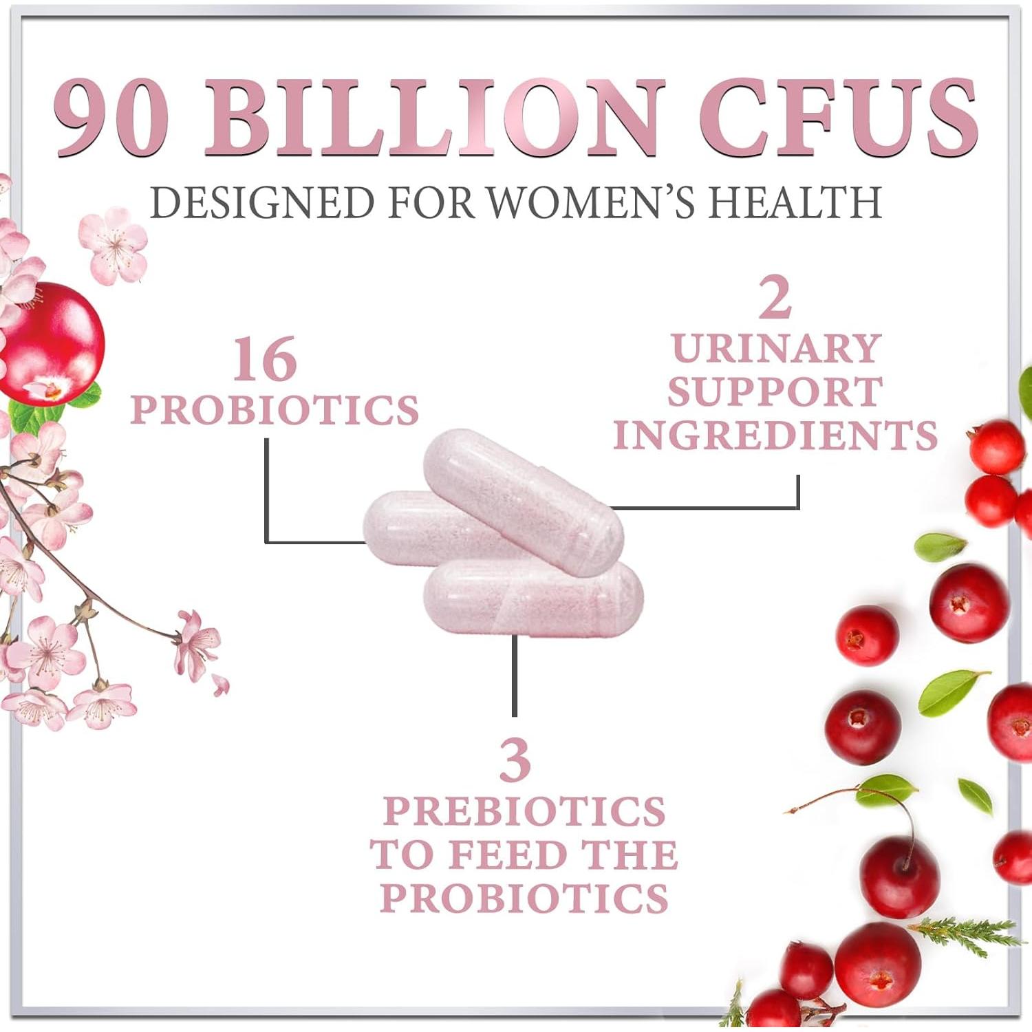 Probioticos Femeninos Hello Lovely 60 Cápsulas 90 Mil Millones CFU